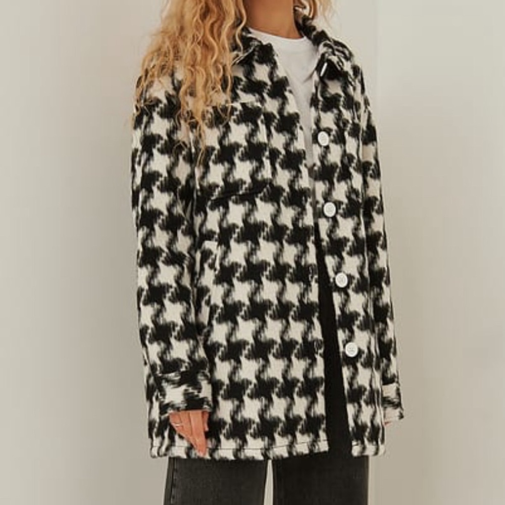 NA-KD Houndstooth Jacket (EU 36, UK 10, US 6, small)